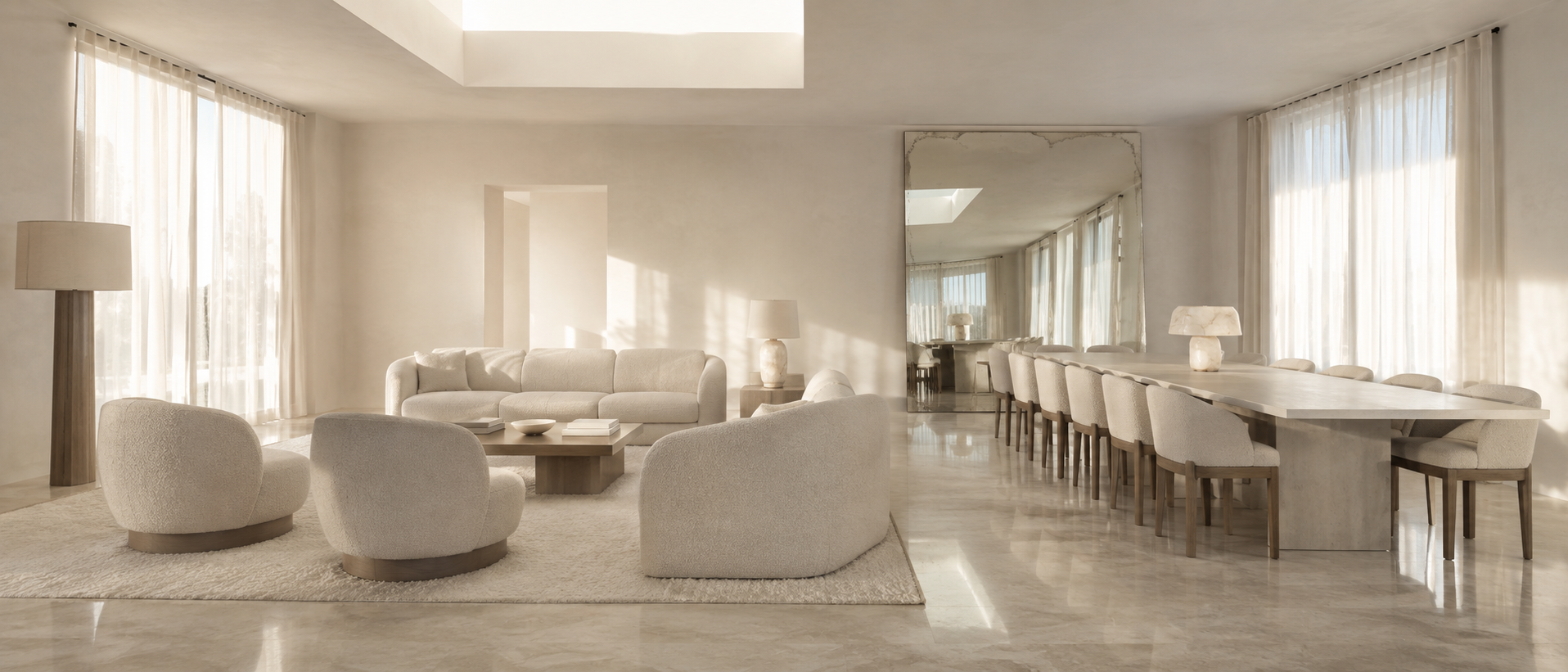 Luce Prowl — establishing panorama of the whole curation at Wolf Casa, Indore