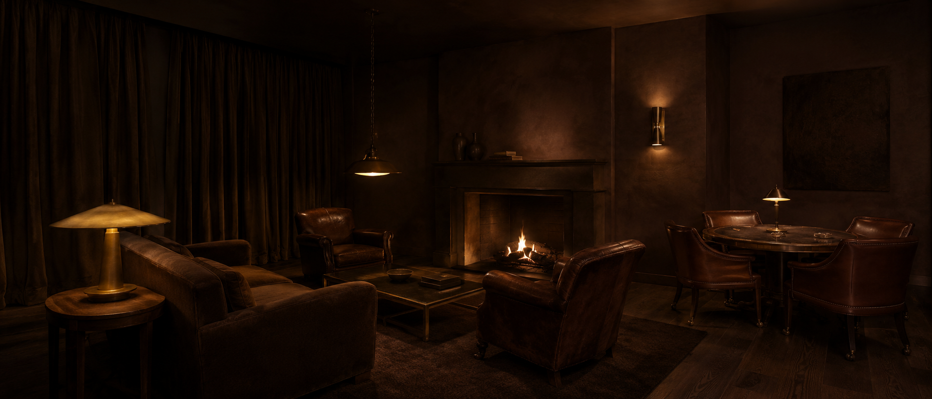 Notte Den — establishing panorama of the whole curation at Wolf Casa, Indore