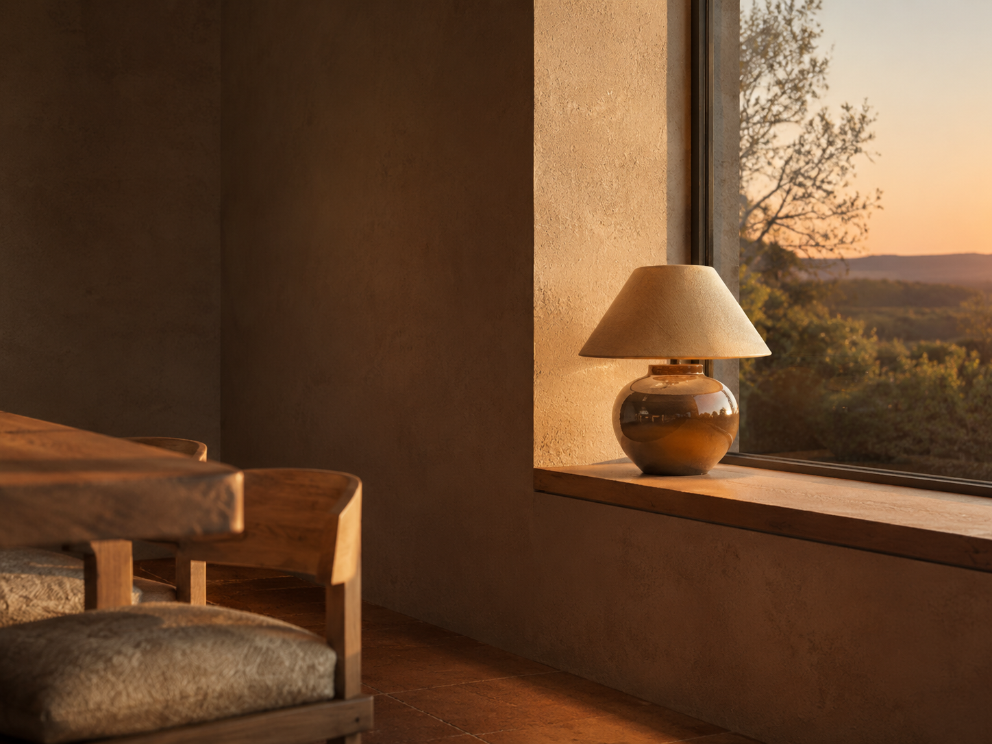 Terra Forma — Orto, the planted edge; daylight from the courtyard